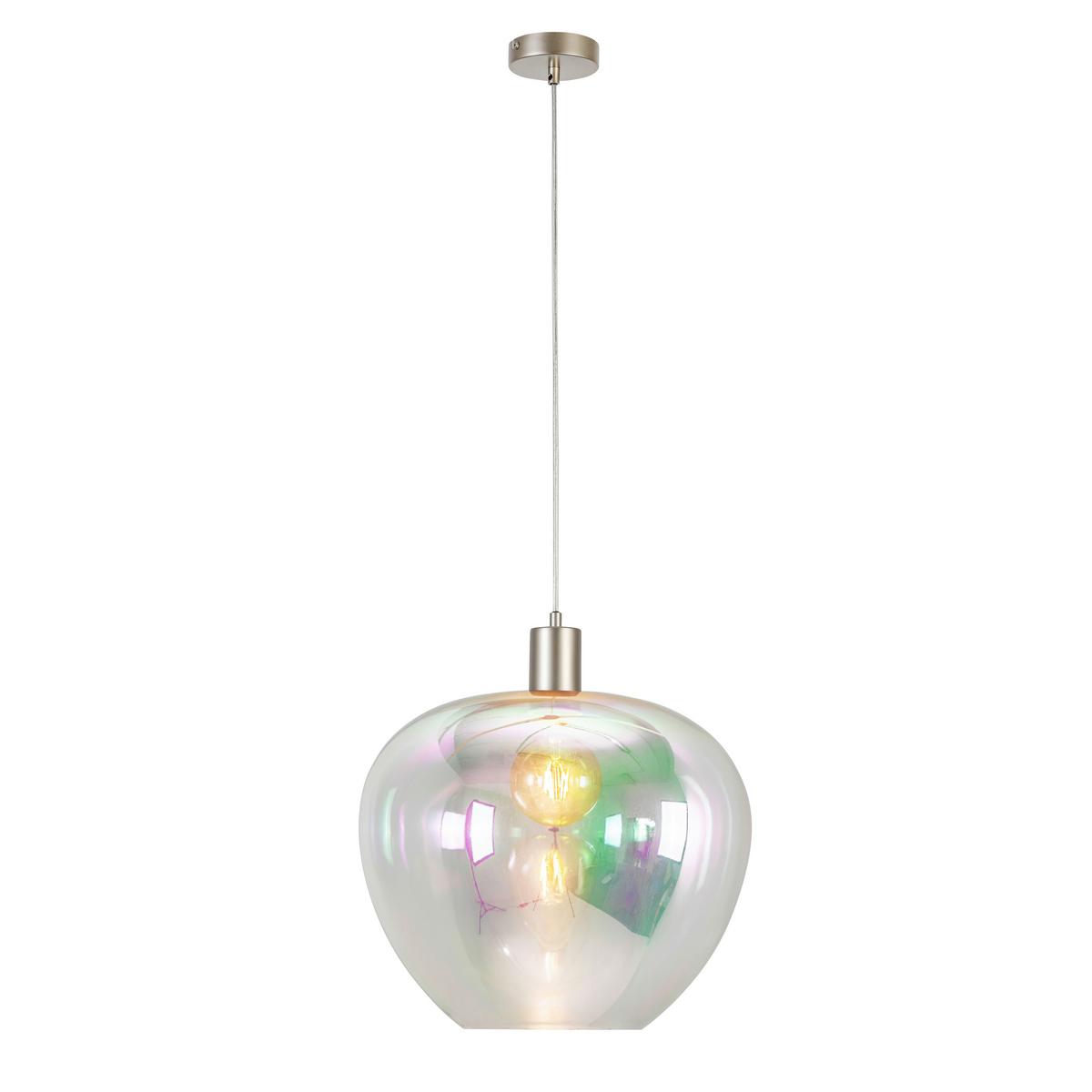 Hängeleuchte Reni Multicolor max. 40 Watt - Champagner/Transparent, MODERN, Glas/Kunststoff (40l)