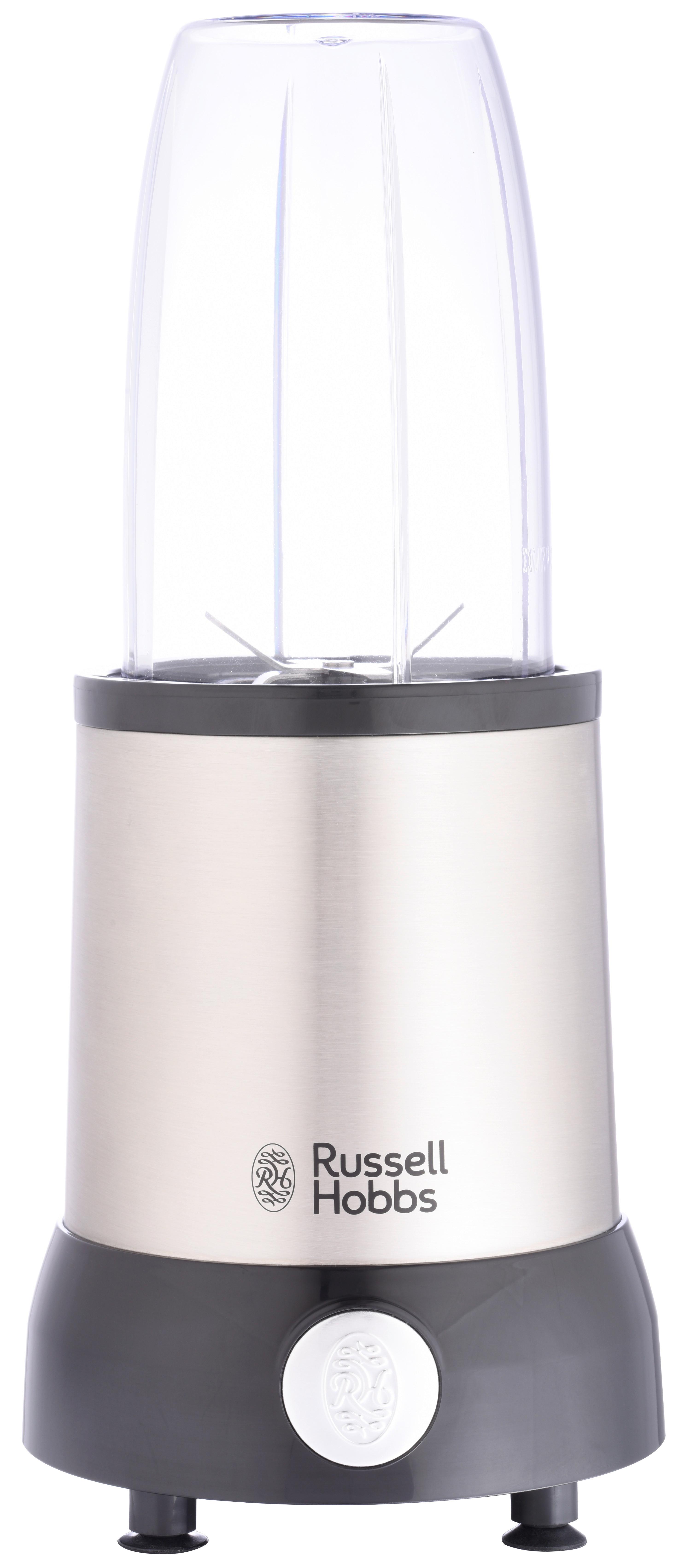 BLENDER KIELICHOWY SMOOTHIE-MAKER NUTRI BOOST - kolor stalowy/czarny, Basics, tworzywo sztuczne (15/34,5/15cm) - Russell Hobbs