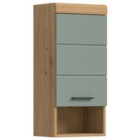 Hängeschrank Scout ca. 37x79x24 cm Salbeigrün - Salbeigrün/Schwarz, MODERN, Holzwerkstoff/Kunststoff (37/79/24cm) - MID.YOU