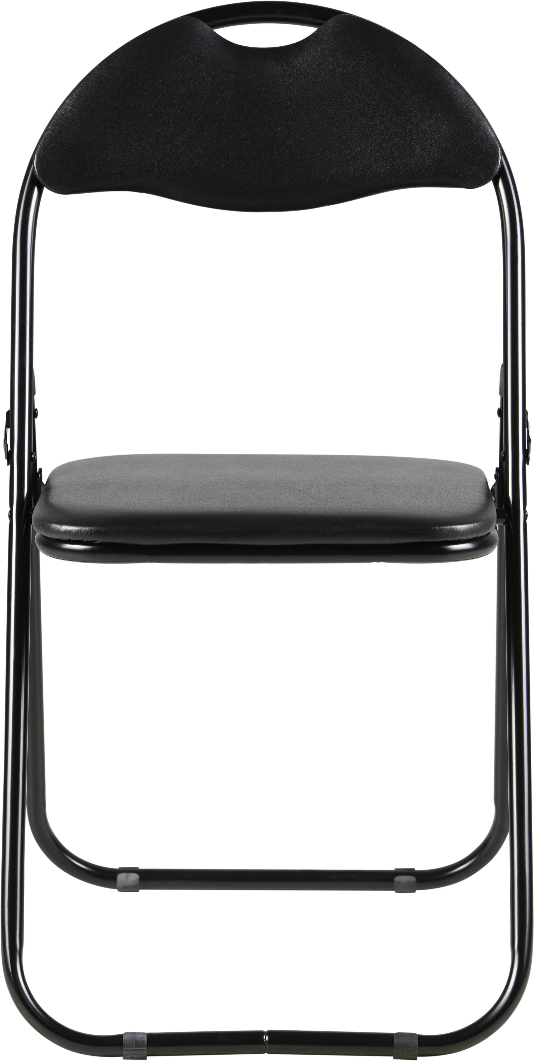Klappsessel in Schwarz - Schwarz, Konventionell, Kunststoff/Metall (44/80/47cm) - Mömax