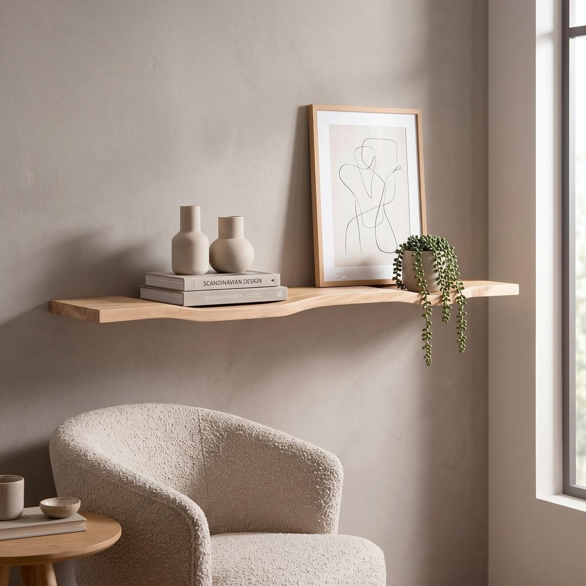 Wandboard Akazie - Akaziefarben, Design, Holz (120/5/20cm) - Livetastic