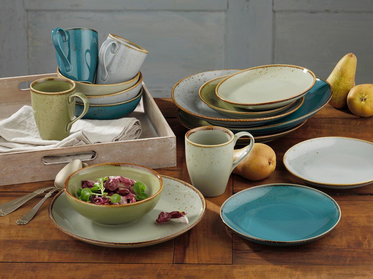 Kombinirani Servis Nature Collection, 16-Delni - modra/siva, Trend, keramika - Creatable