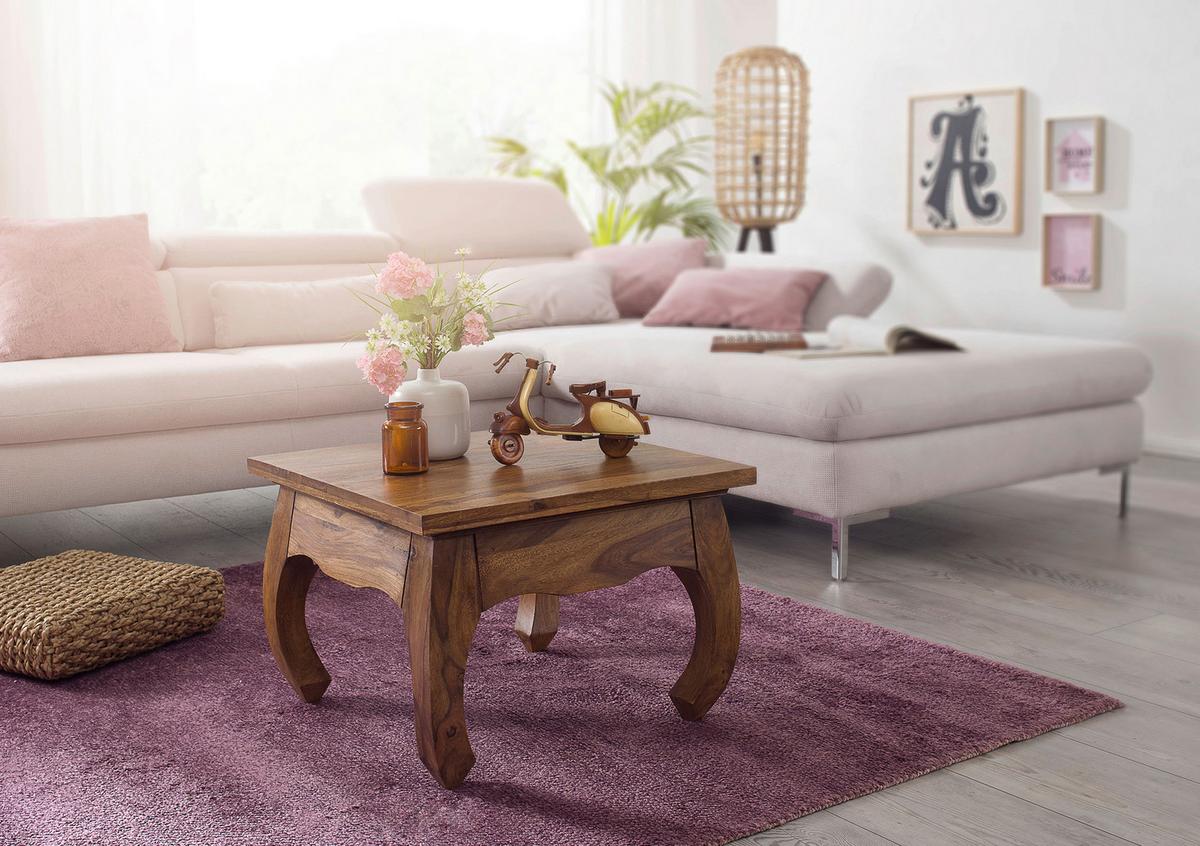Couchtisch Opium in Sheeshamfarben Echtholz - Sheeshamfarben, Design, Holz (60/60/40cm) - MID.YOU