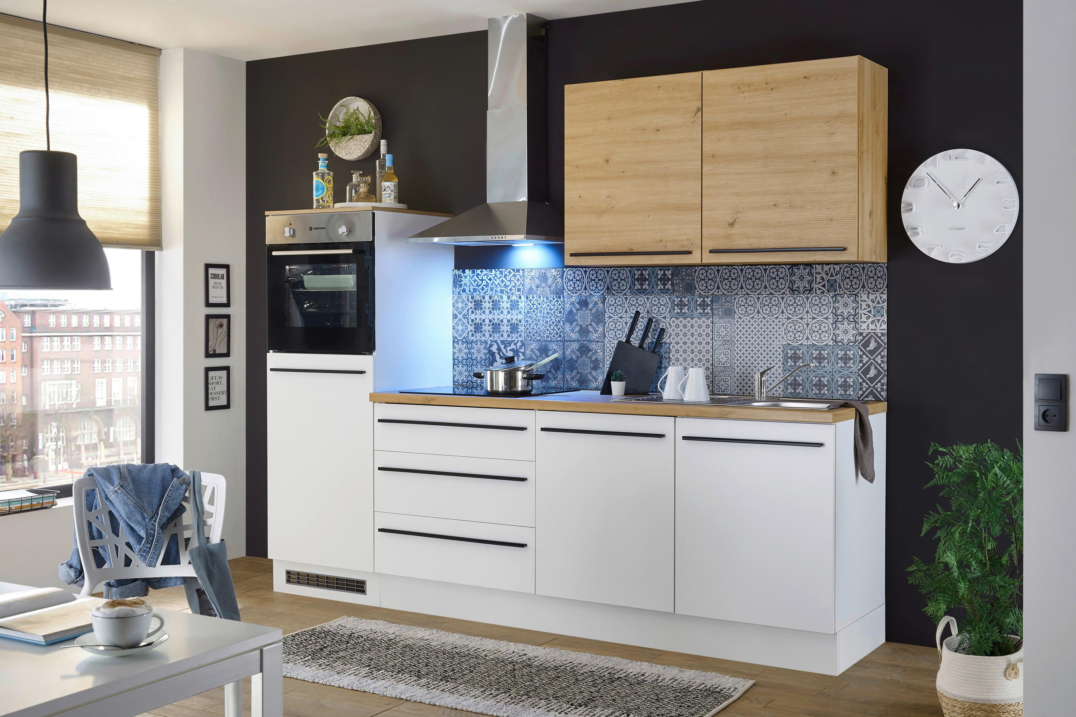 Blok Kuhinja Noah - bijela/hrast Artisan, Moderno, plastika (260/220/60cm) - Mömax