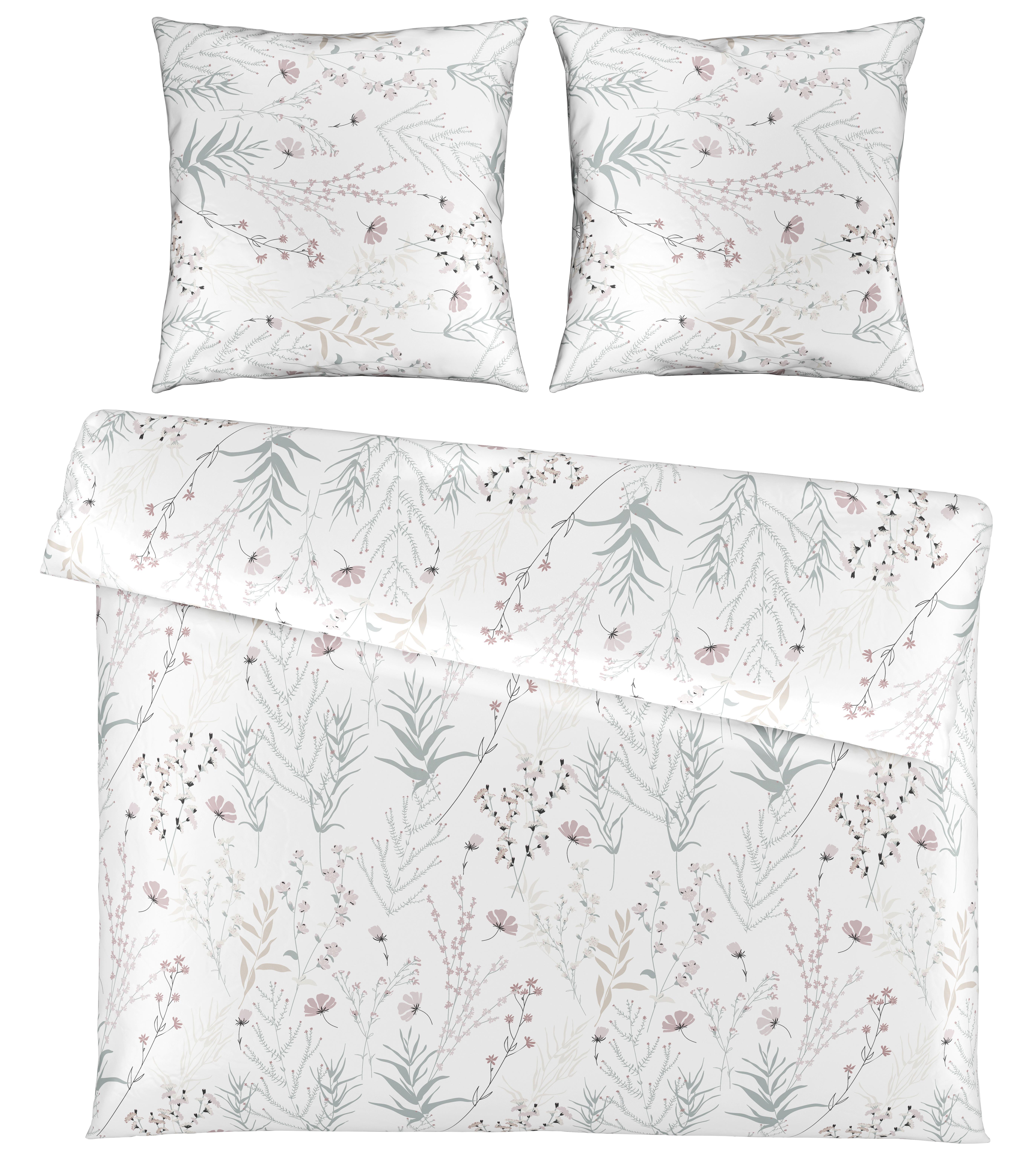 Bettwäsche Lina XXL Weiß ca. 200x200cm - Weiß, KONVENTIONELL, Textil (200/200cm) - Mömax