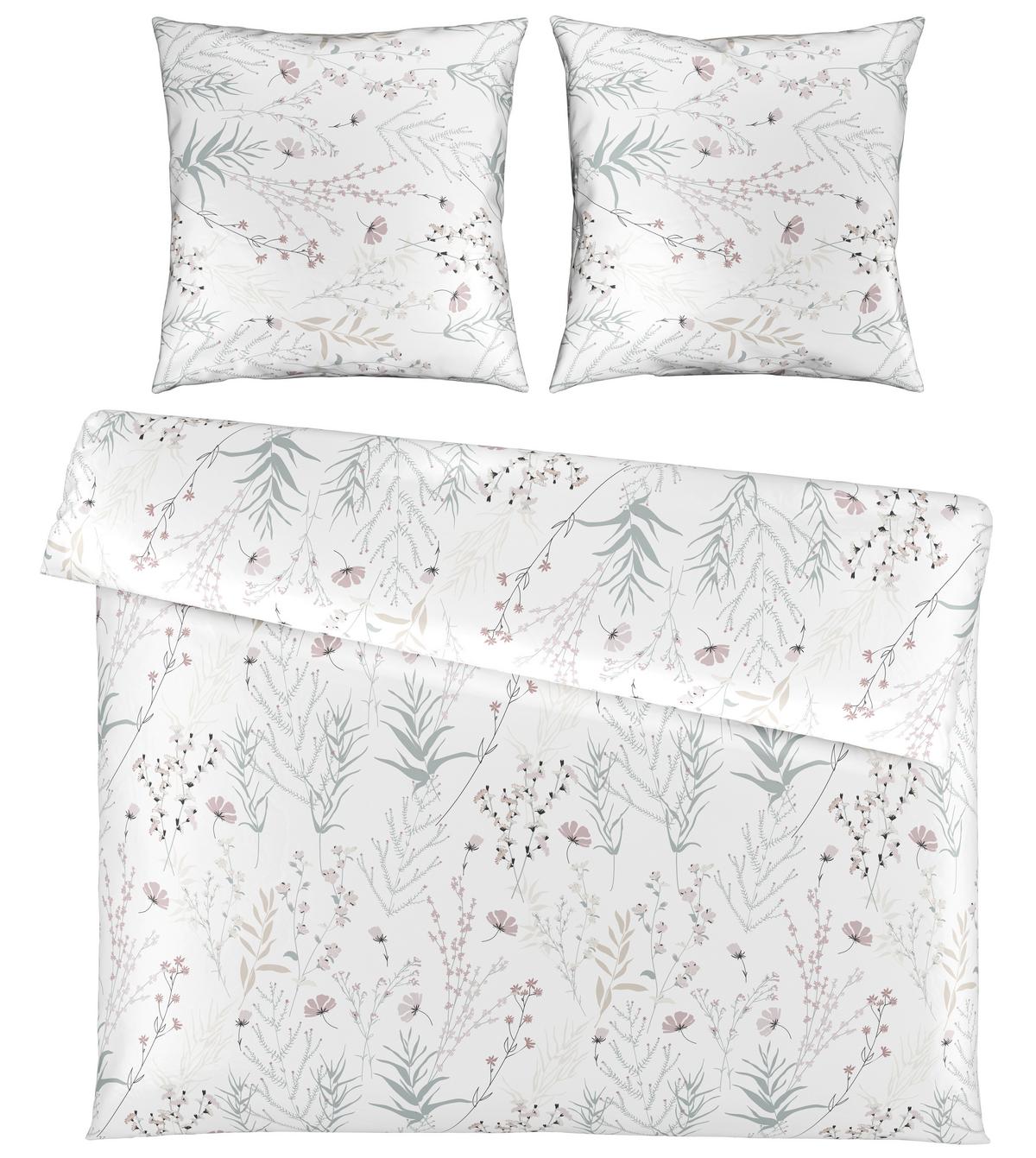 Bettwäsche Lina XXL Weiß ca. 200x200cm - Weiß, KONVENTIONELL, Textil (200/200cm) - Mömax