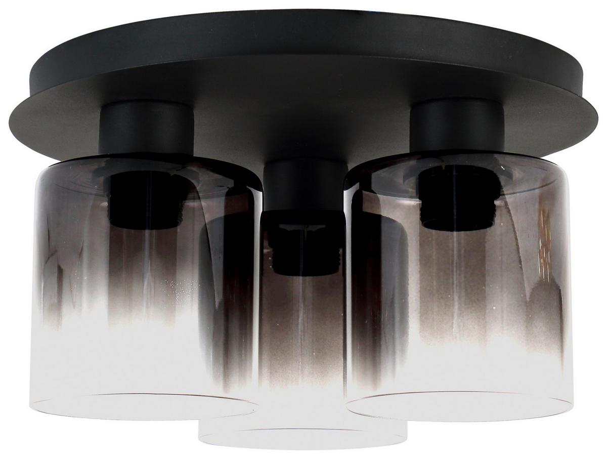 Plafonieră Estelle - negru, Modern, sticlă/metal (32/18cm) - Mömax