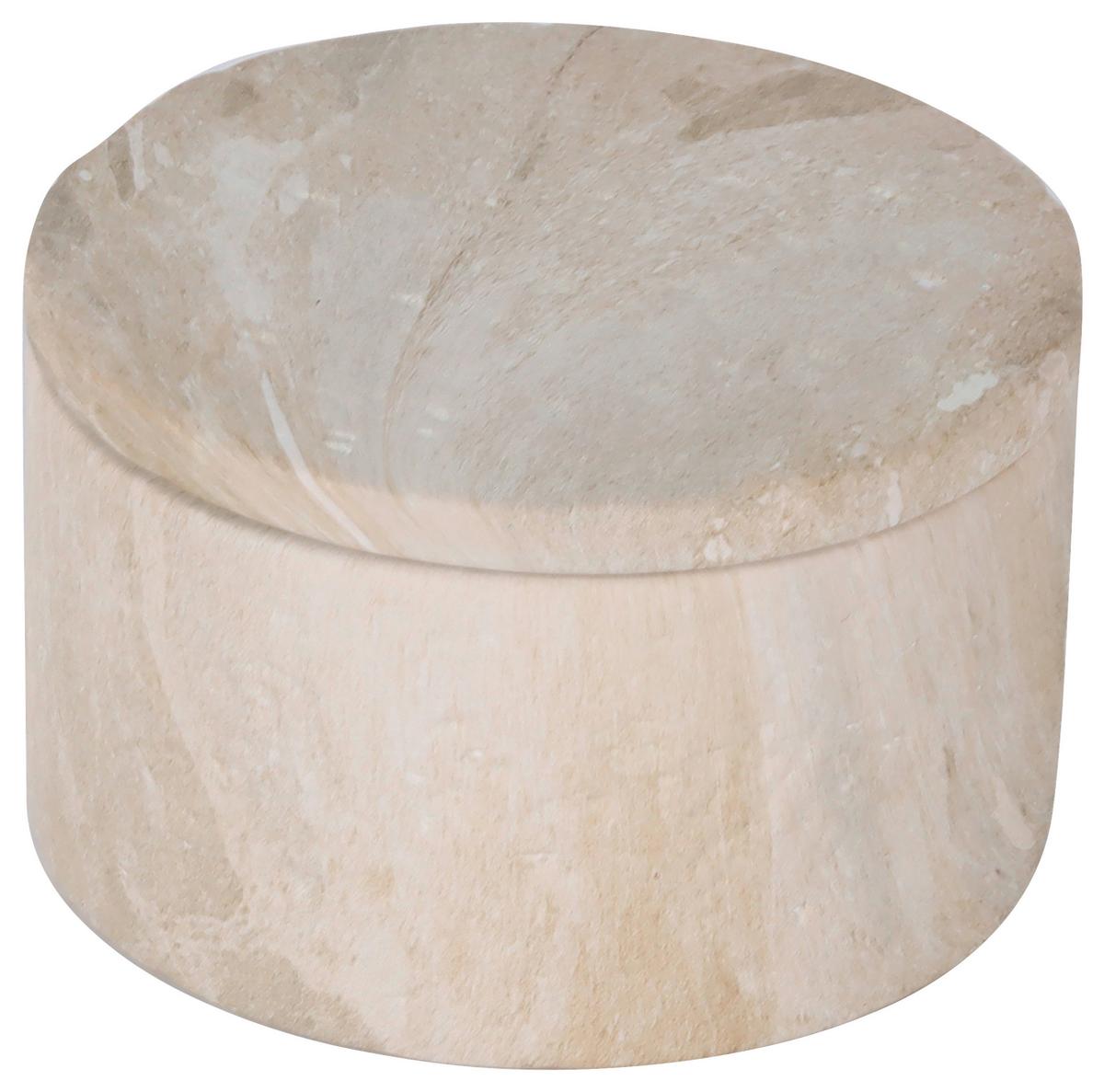 Dekobox Simone Beige matt - Beige, Keramik (11/6,7cm) - Mömax