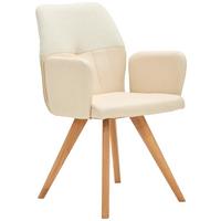 KRZESŁO Z PODŁOKIETNIKAMI CORDOBA - beżowy/dąb dziki, Konventionell, tkanina/drewno (57/87/63cm) - Valdera