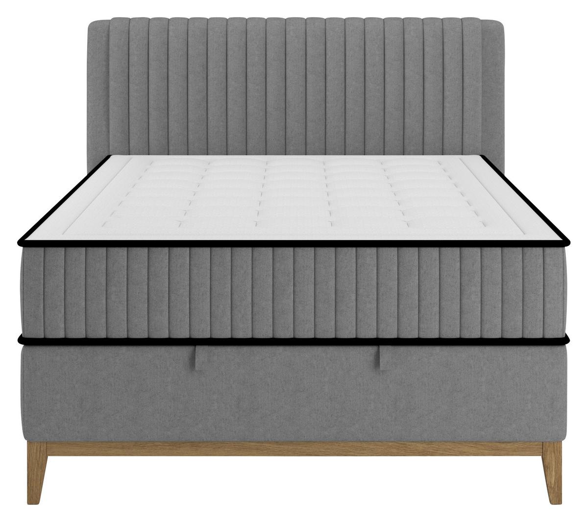 Bett Elena Gaphitfarben ca. 120x200cm - Graphitfarben, KONVENTIONELL, Holz/Holzwerkstoff (120/200cm) - Sembella