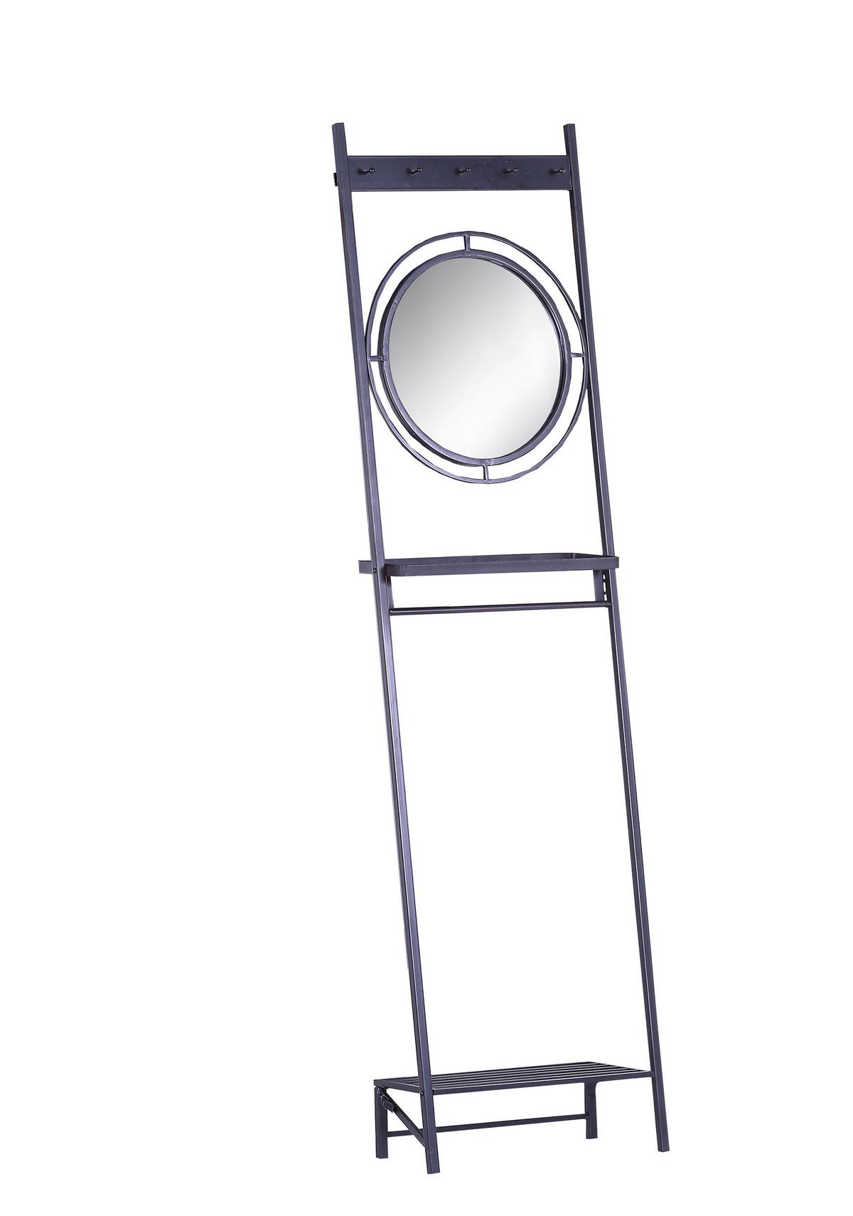 Wandgarderobe in Schwarz - Schwarz, MODERN, Glas/Metall (45/170/20cm) - Mömax
