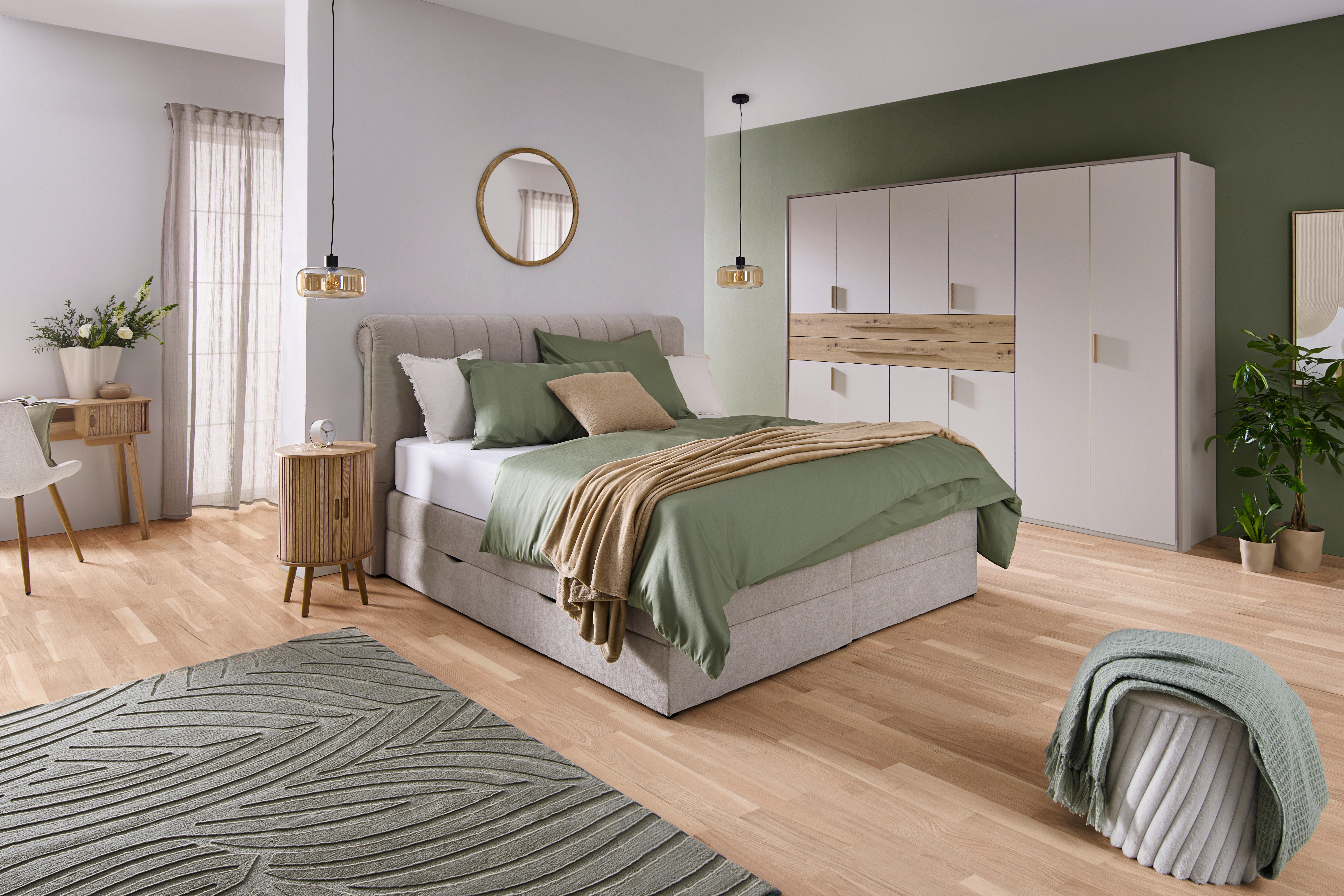 Boxspringbett Belano Creme Ca. 180x200cm - Creme, Konventionell, Holz/Holzwerkstoff (180/200cm) - Premium Living