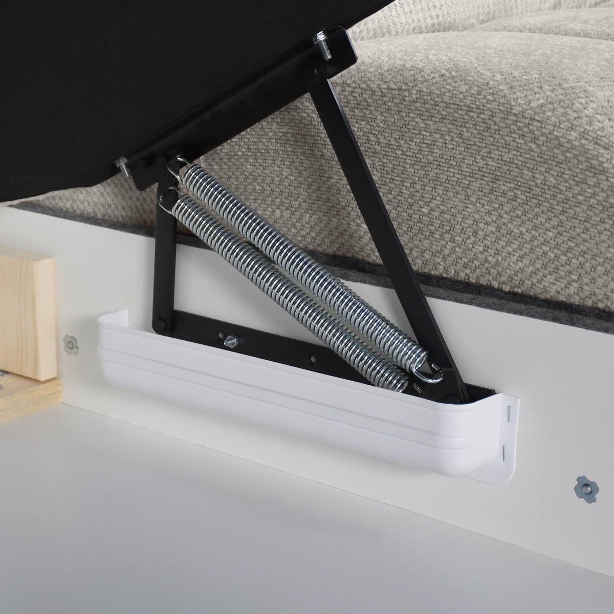 Kutna Garnitura Volf - svijetlo siva/crna, Trend, tekstil/metal (203/261cm) - Modern Living