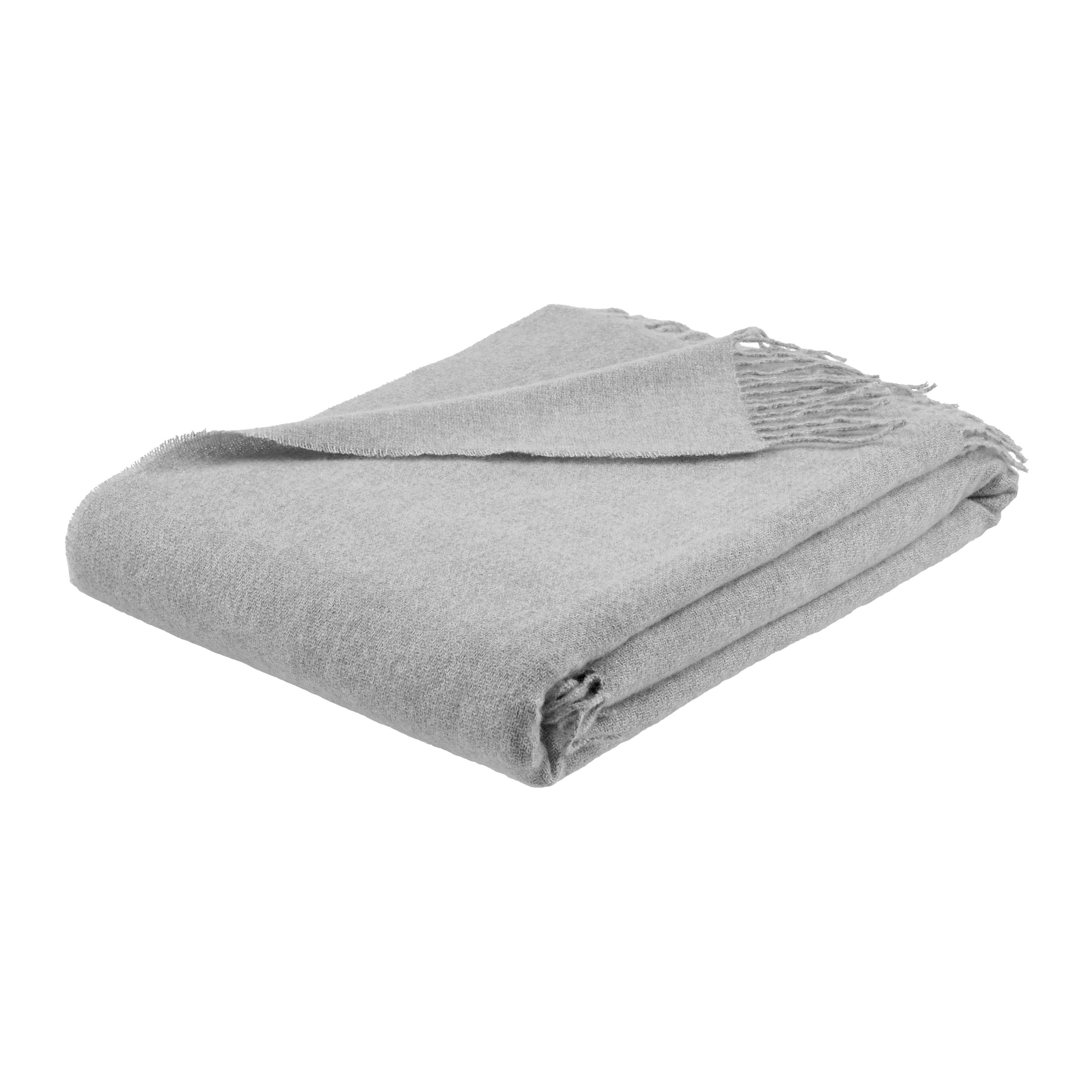 Kuscheldecke Hanna Hellgrau ca. 150x200cm - Hellgrau, MODERN, Textil (150/200cm) - Premium Living