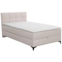 Box Krevet Freddie - bež/crna, Konvencionalno, tekstil/metal (120/200cm)