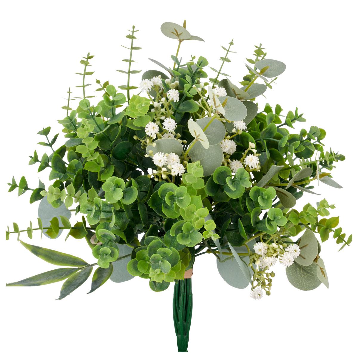 Umetna Rastlina Eukalyptusmixsbund Ii -Paz- - siva/zelena, Basics, kovina/umetna masa (37cm) - Mömax