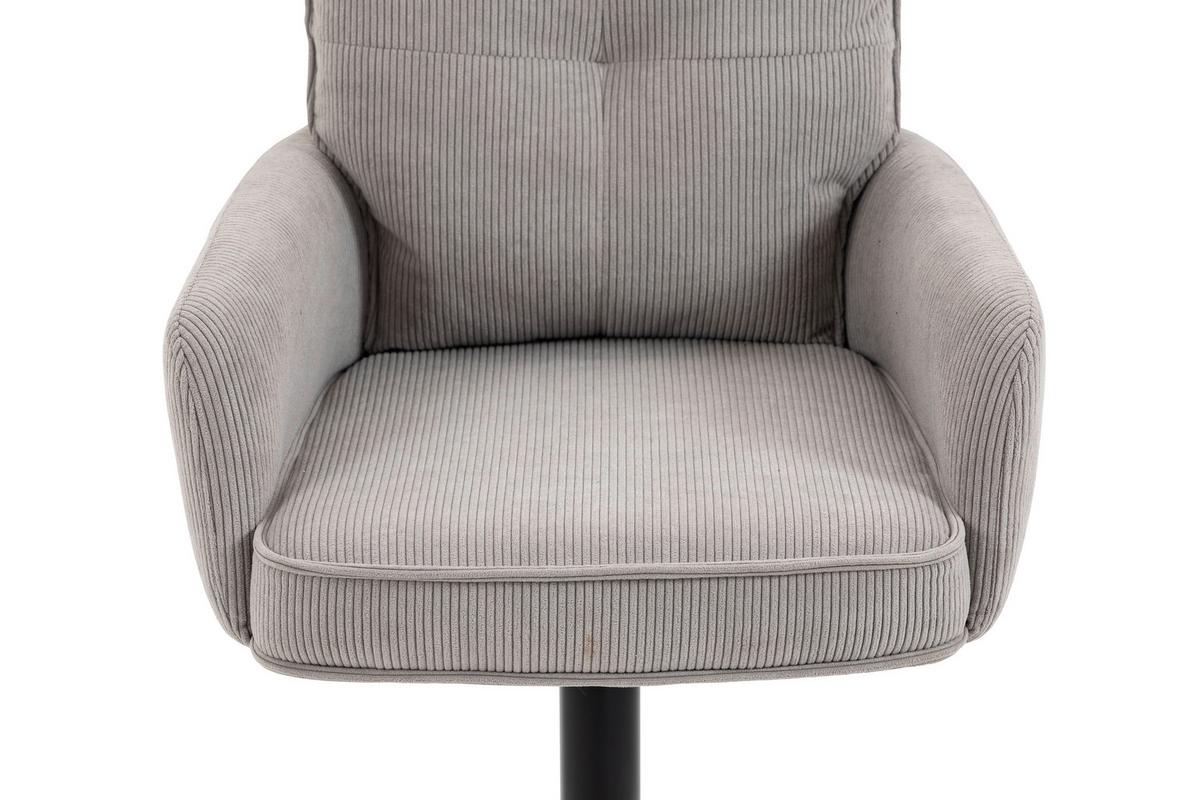 STOŁEK BAROWY POINT - czarny/taupe, Design, metal/tkanina (54/98-120/58cm) - Novel