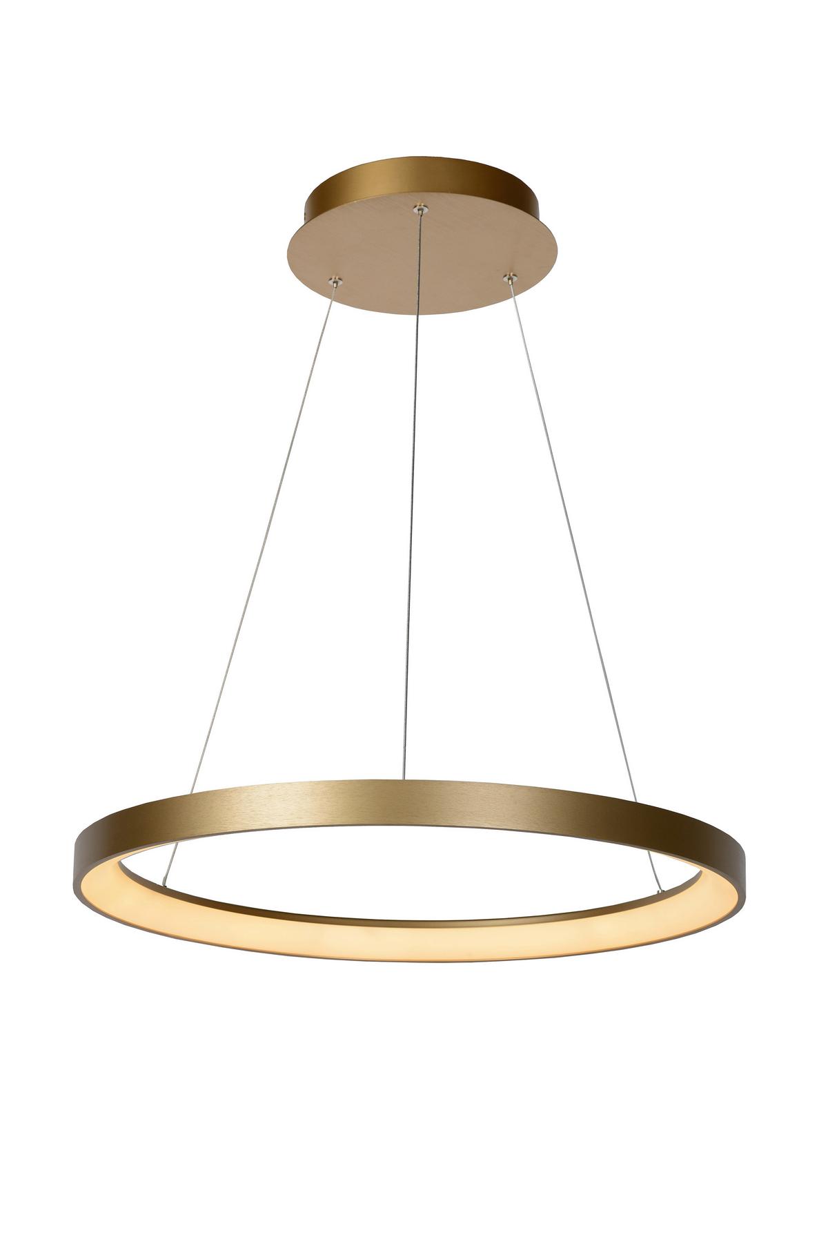 LAMPA WISZĄCA LED 46403/48/02 VIDAL - kolor mosiężny/opal, Design, tworzywo sztuczne/metal (58/150cm) - Lucide