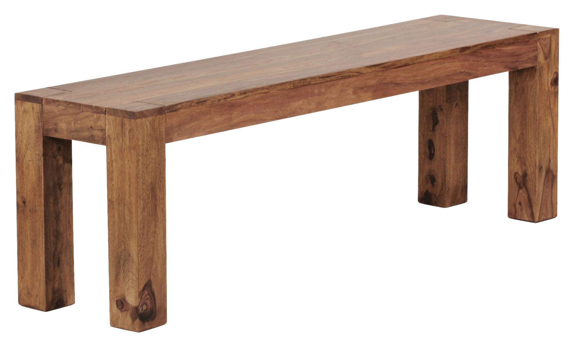 Sitzbank Mumbai Sheeshamholz - Sheeshamfarben, MODERN, Holz (160/45/35cm) - P & B