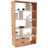 Mobilier despărțitor Roberto - alb/culoare lemn stejar, Modern, material pe bază de lemn (110/185/32cm) - Modern Living