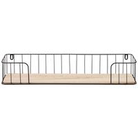 Wandboard in Natur/Schwarz - Schwarz/Naturfarben, LIFESTYLE, Holzwerkstoff/Metall (60/13/10cm) - Mömax