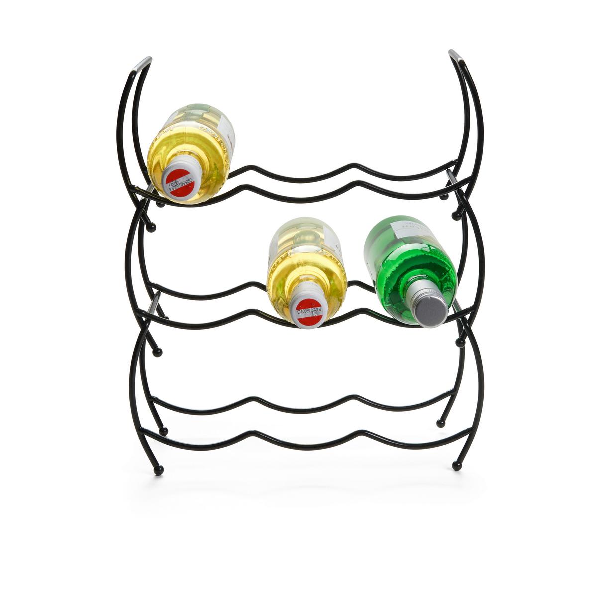 Regal Za Vino Giovanni - crna, metal (32,5/47/14cm) - Mömax