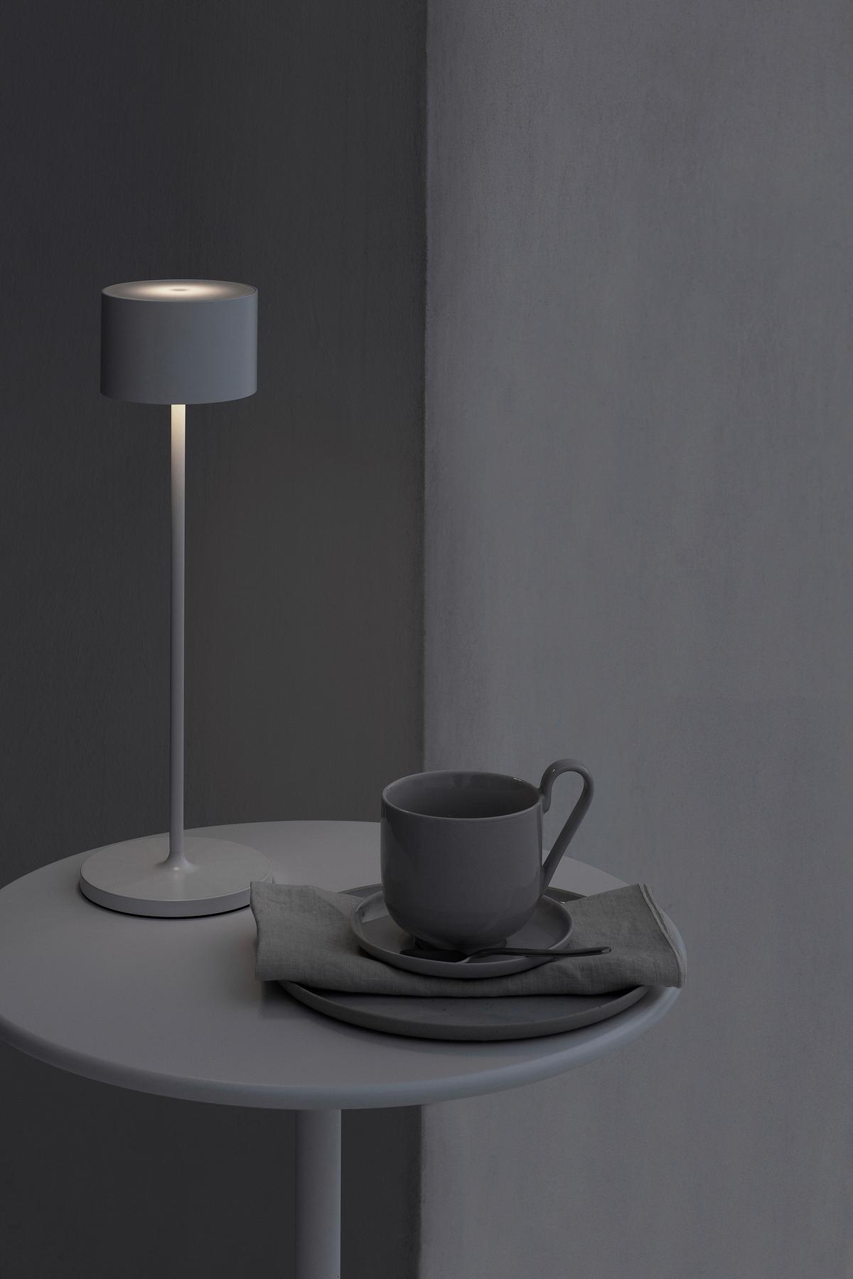 LAMPA STOŁOWA LED 66125 BLOMUS - szary, Design, metal (11/33,5cm) - Blomus