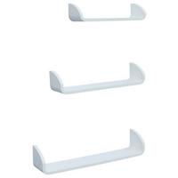 Set polițe de perete CARLO - alb, Modern, material pe bază de lemn (60/50/40/12/10,5/9/12cm) - Modern Living