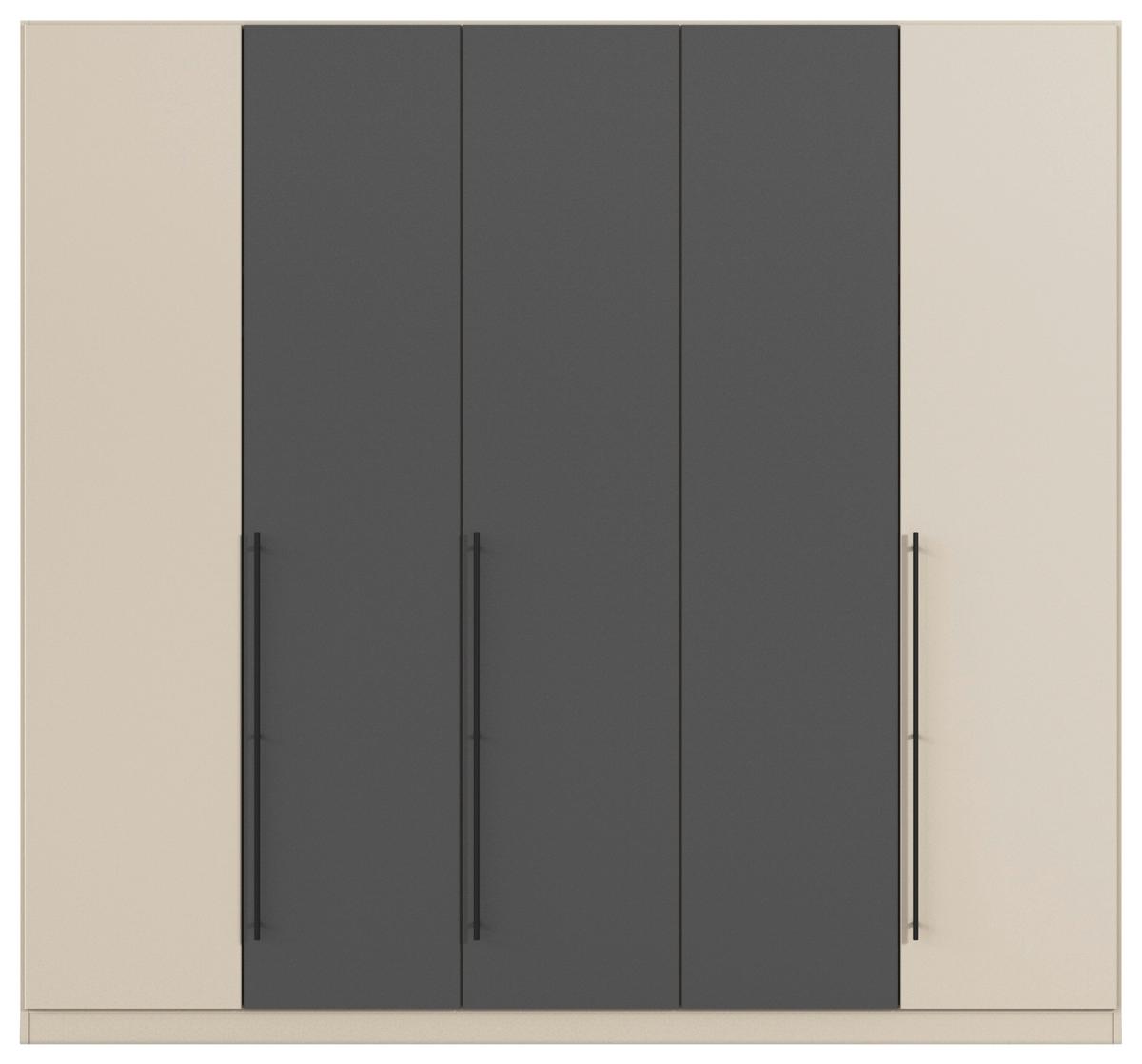 Kleiderschrank ´ - Champagner/Grau, Konventionell, Holzwerkstoff/Metall (226/210/54cm) - Based