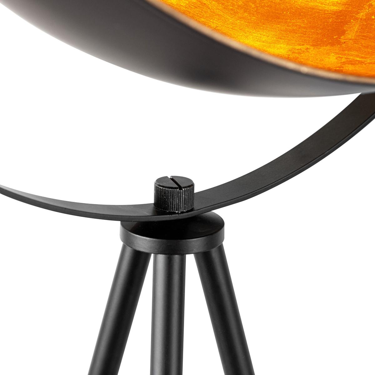 STEHLEUCHTE 45150145 TIMO - Goldfarben/Schwarz, Design, Metall (38,5/153cm) - Globo