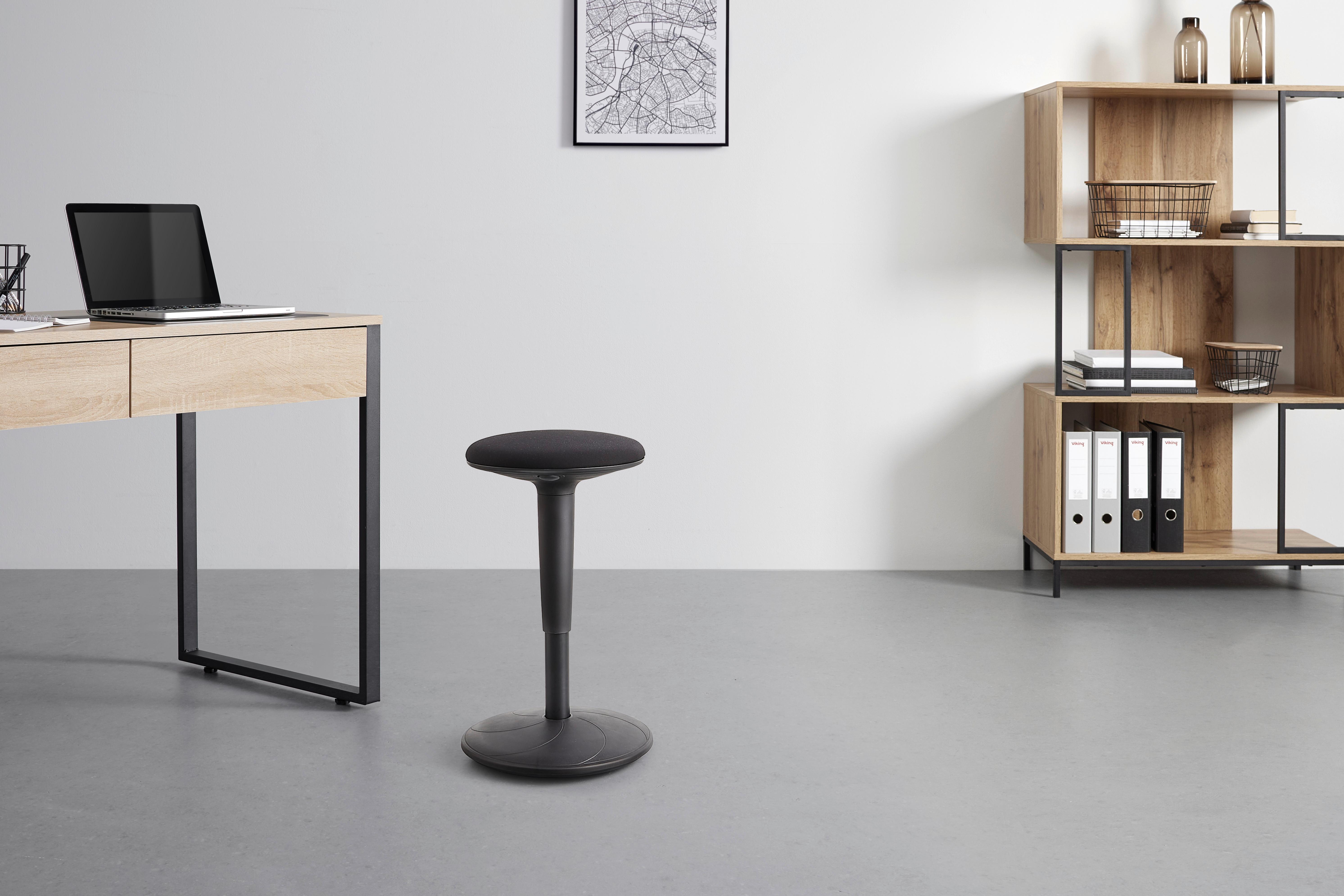 KONTORSPALL SPIN -EXKLUSIV- - svart, Design, metall/textil (37/55,5-73,5/39cm) - Mömax