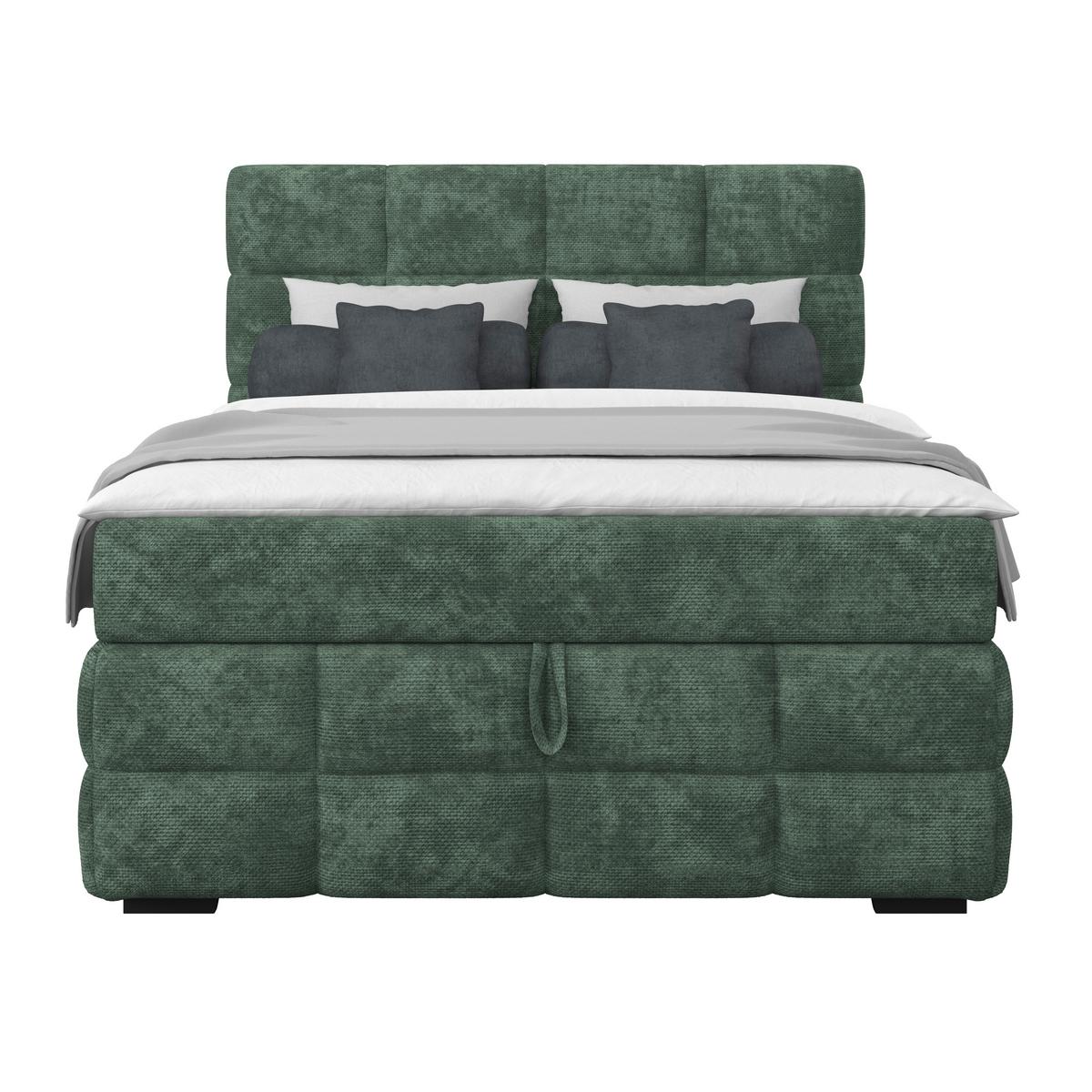 PAT BOX VEGA - verde, Trend, lemn/textil (140/200cm) - Modern Living