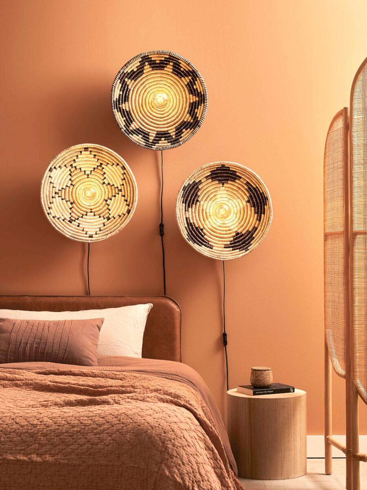 Stenska Svetilka Andros - bela/naravne barve, Basics, naravni materiali (45/6cm) - Good & Mojo