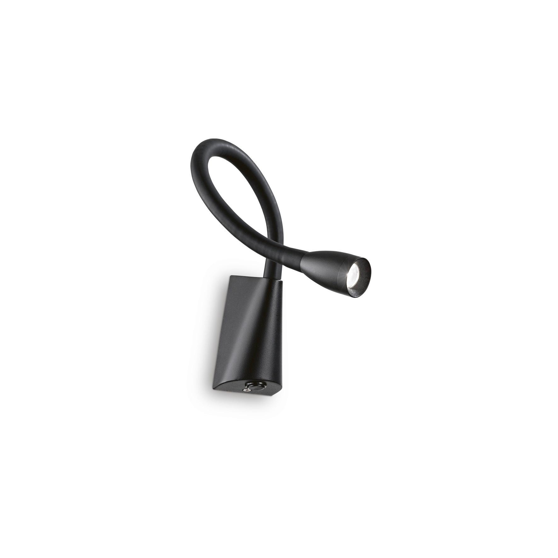 LED-Wandleuchte Goose AP Schwarz max. 3 Watt - Schwarz, Design, Kunststoff/Metall (6/18,50/30cm) - Ideal Lux