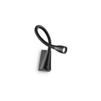 LED-Wandleuchte Goose AP Schwarz max. 3 Watt - Schwarz, Design, Kunststoff/Metall (6/18,50/30cm) - Ideal Lux