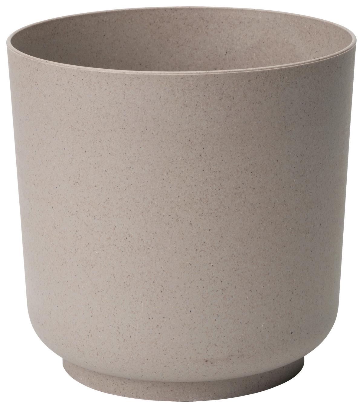 Kaspó Átm./ma.: Kb. 25/25,5cm Ecocare - szürke, Lifestyle, műanyag/fa (25/25,5cm) - ecoTree
