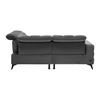 SOFFA PARIS - mörkgrå/svart, Klassisk, metall/trä (215/85/182cm) - Mömax