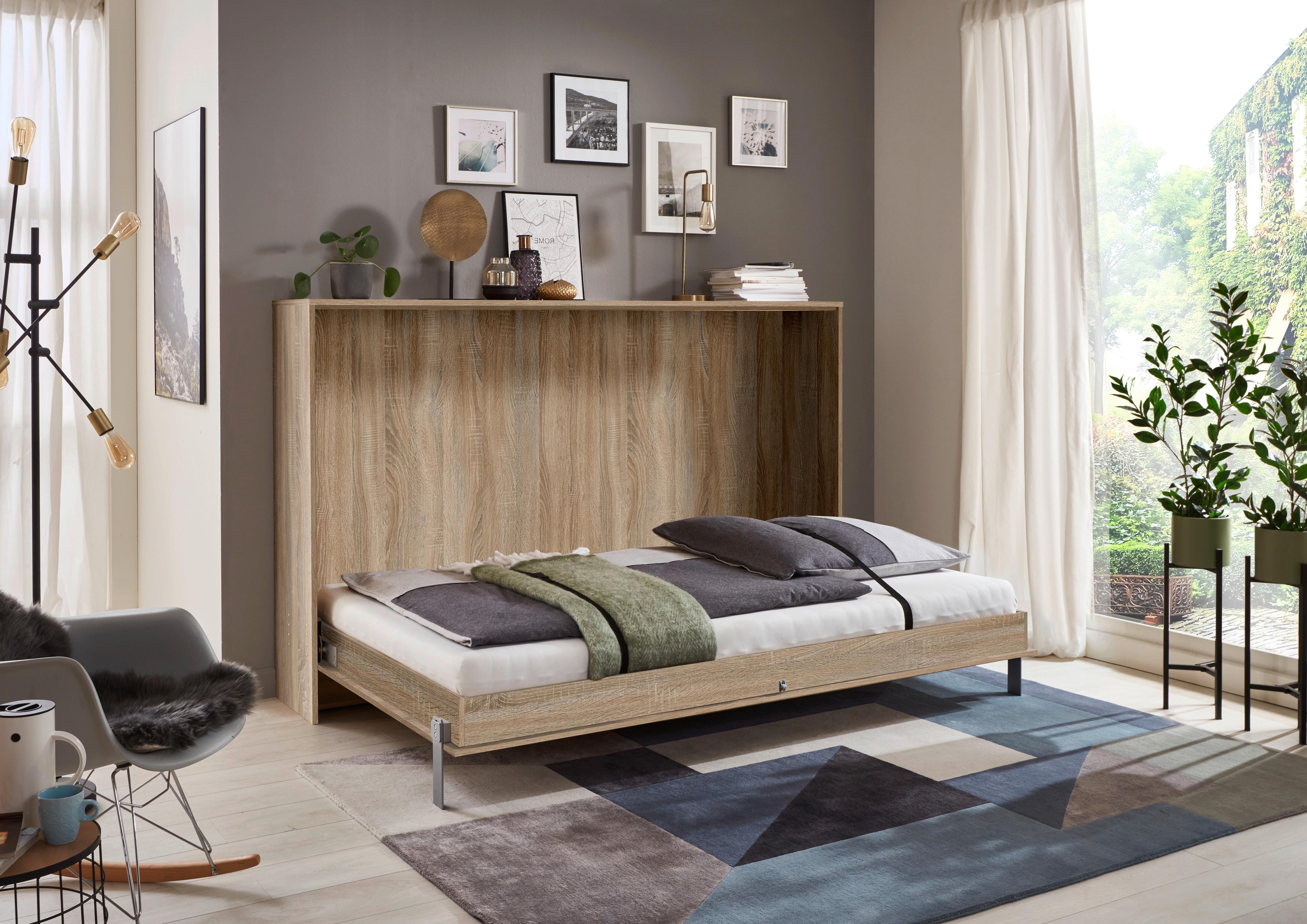 Klappbett Juist ca. 140x200 cm Eiche - Eichefarben, KONVENTIONELL, Holz/Holzwerkstoff (140/200cm) - MID.YOU