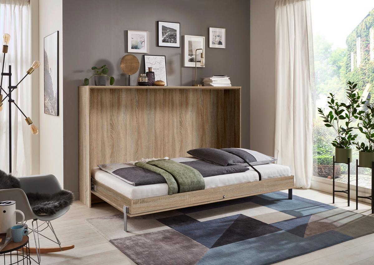 Klappbett Juist ca. 140x200 cm Eiche - Eichefarben, KONVENTIONELL, Holz/Holzwerkstoff (140/200cm) - MID.YOU