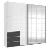 Ormar S Kliznim Vratima Level 36 D - boje grafita/bijela visoki sjaj, Moderno, drvni materijal/metal (250/236/65cm) - Modern Living