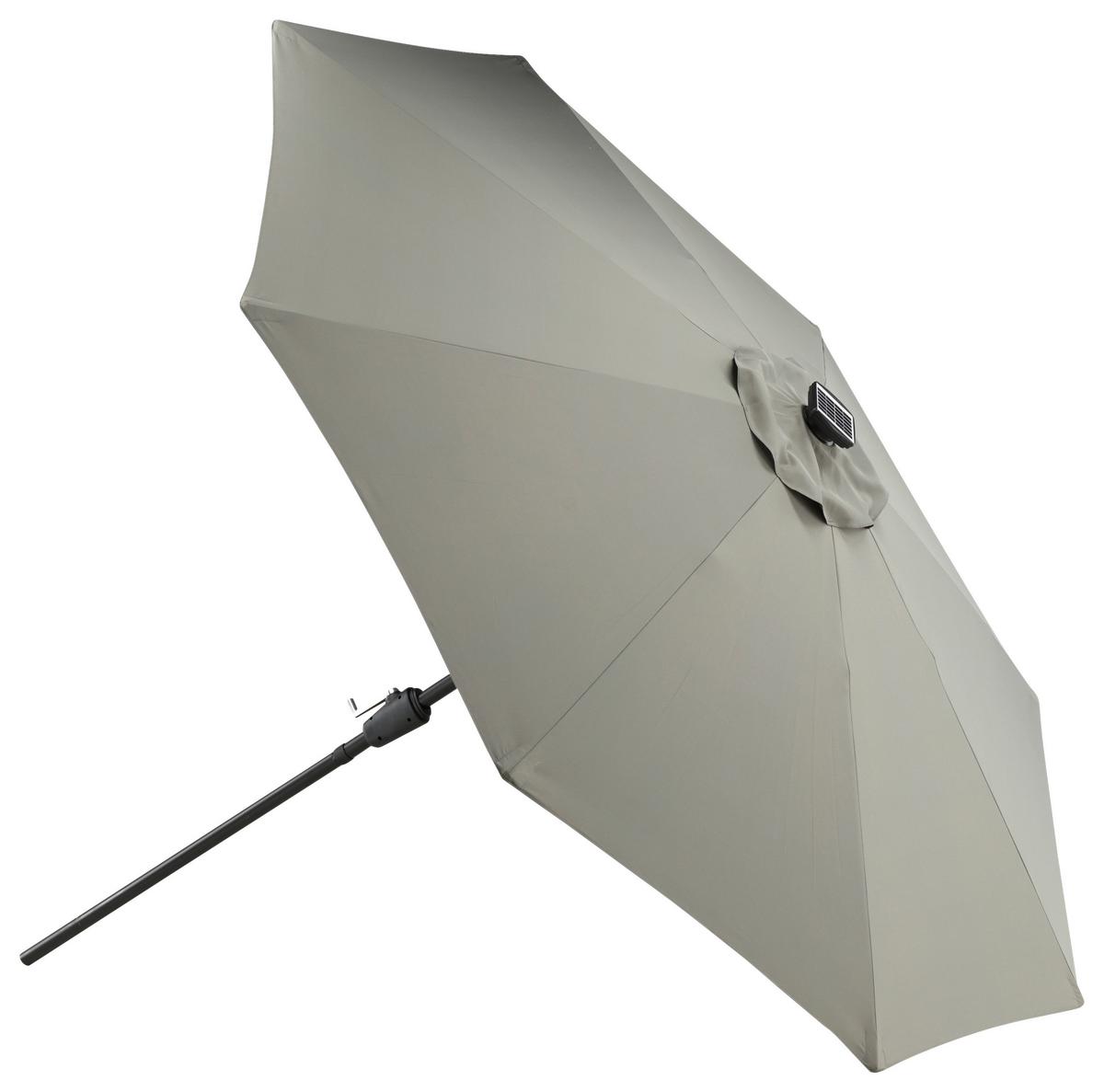 SONNENSCHIRM SABAL - Schwarz/Grau, KONVENTIONELL (270/241/270cm) - Gardenson