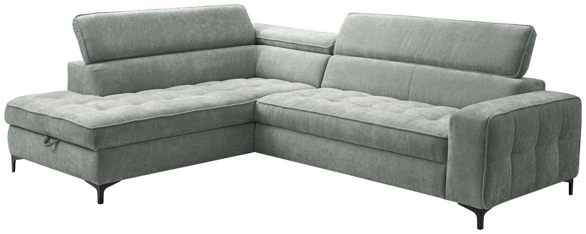 Kutna Garnitura Talia - boje mente/crna, Basics, tekstil/metal (203/70-90/251cm) - Modern Living