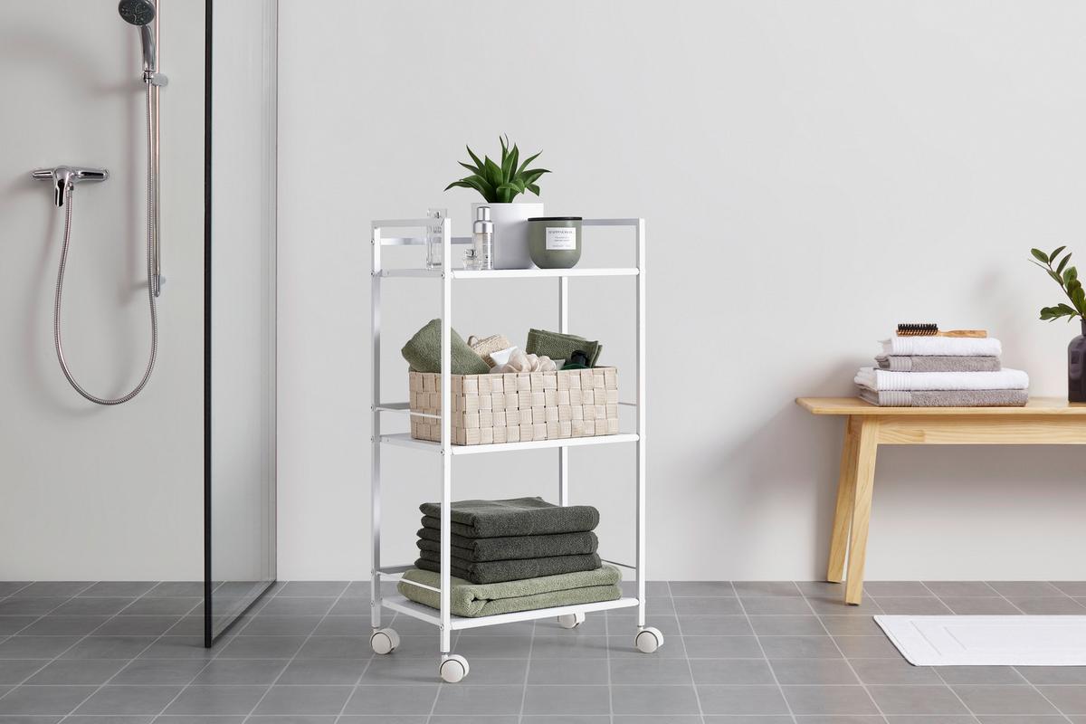 Kolica Višenamjenska Luan Ii - bijela, Moderno, metal/plastika (42,5/81/29cm) - Best Price