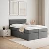 Boxbett Rosa Grau ca. 140x200 cm mit Topper - Schwarz/Grau, MODERN, Holz/Holzwerkstoff (140/200cm) - Bessagi Home