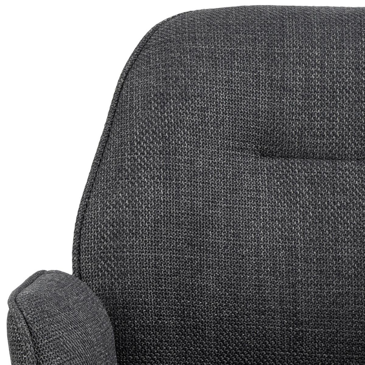 KRZESŁO Z PODŁOKIETNIKAMI AURA - ciemnoszary/czarny, Design, metal/tkanina (61/90/62cm) - MID.YOU