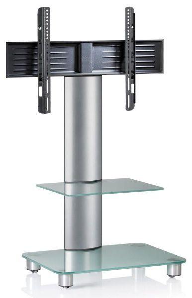 Stojalo Za Tv Tosal, Srebrna, 60 Cm - srebrne barve/prosojno, Konvencionalno, kovina/steklo (60/100/44cm) - MID.YOU