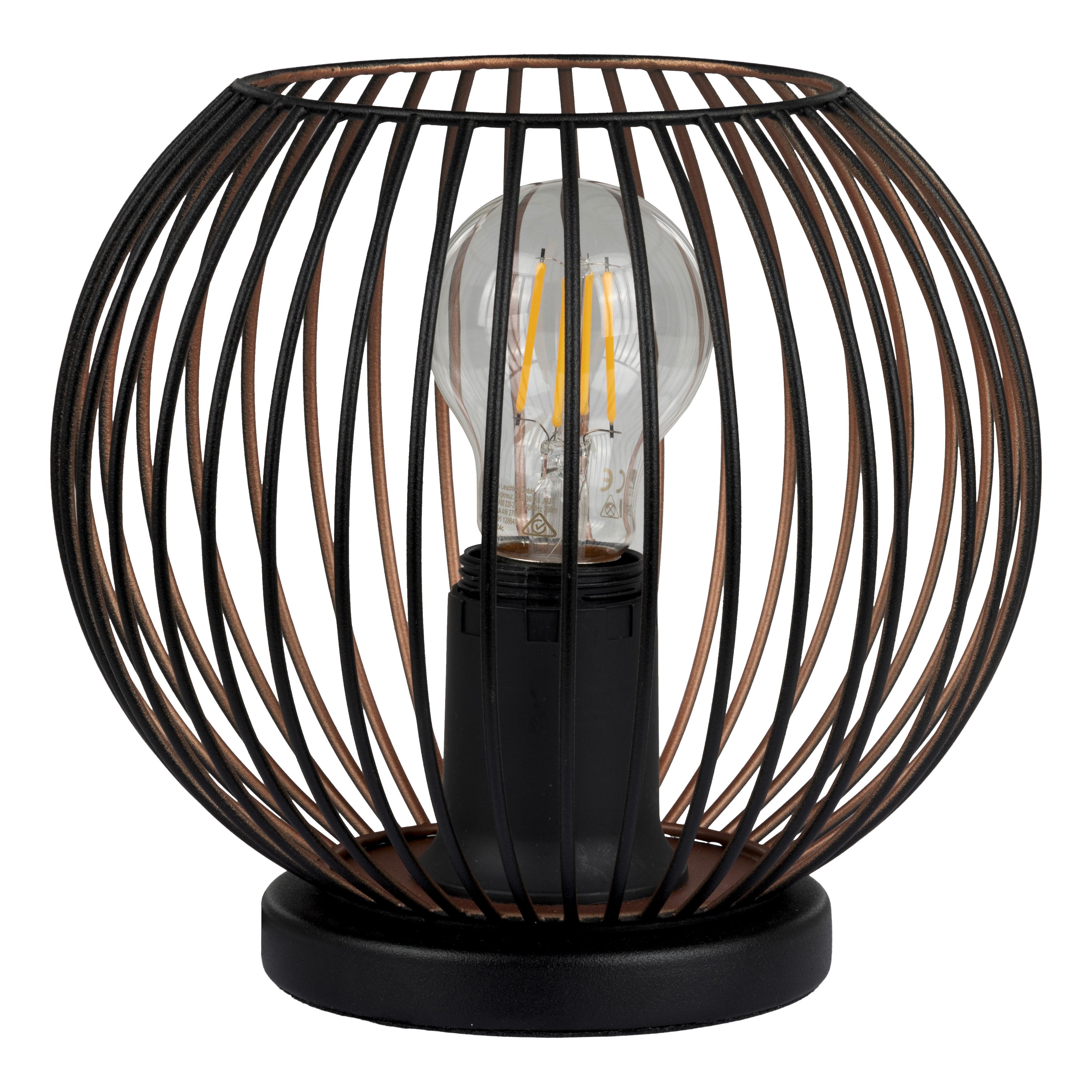 LAMPA STOŁOWA 901872_ALMANZORA - kolor brązu/czarny, Trend, metal (20/18,5cm) - Eglo