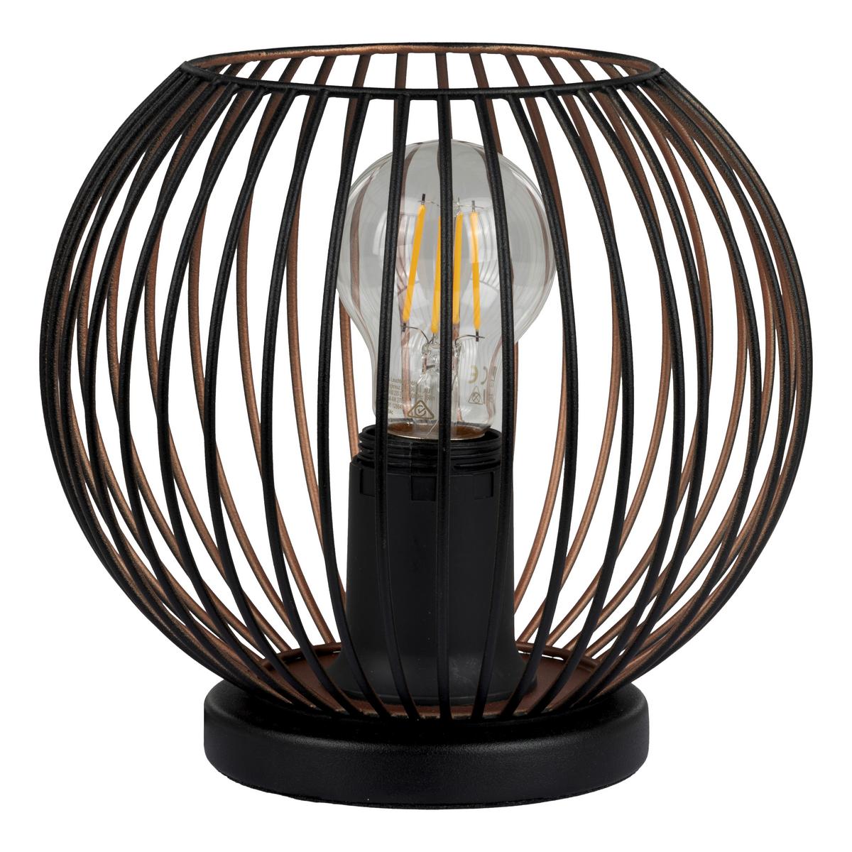 LAMPA STOŁOWA 901872_ALMANZORA - kolor brązu/czarny, Trend, metal (20/18,5cm) - Eglo