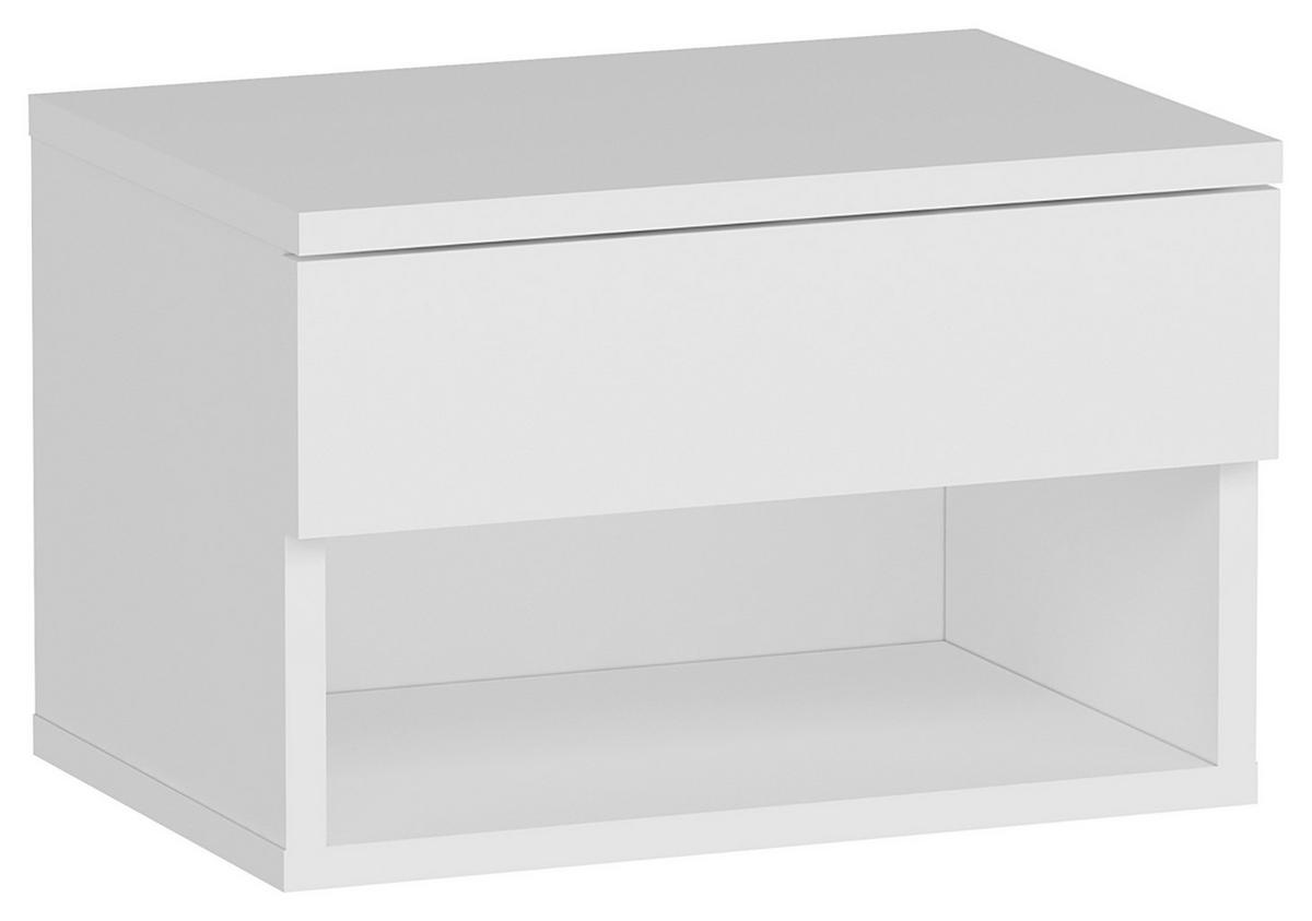 NACHTTISCH HESTIA - Weiss, Design, Holzwerkstoff (44,6/29/31,6cm) - MID.YOU