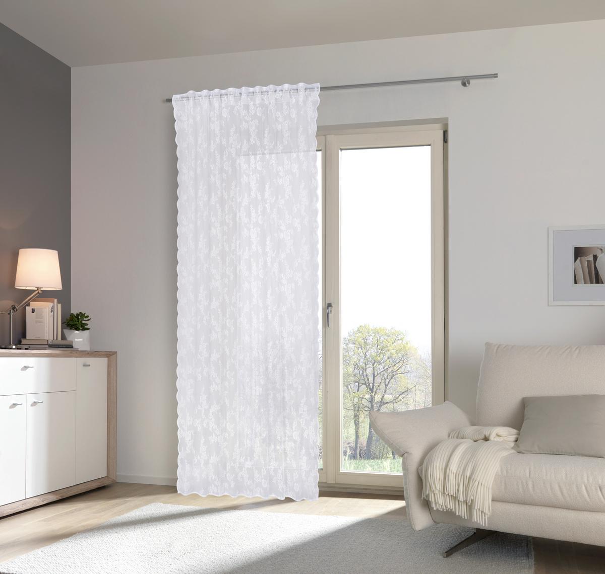 ZASŁONA GOTOWA TAYA - biały, Lifestyle, tkanina (140/245cm) - Esposa